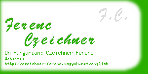 ferenc czeichner business card